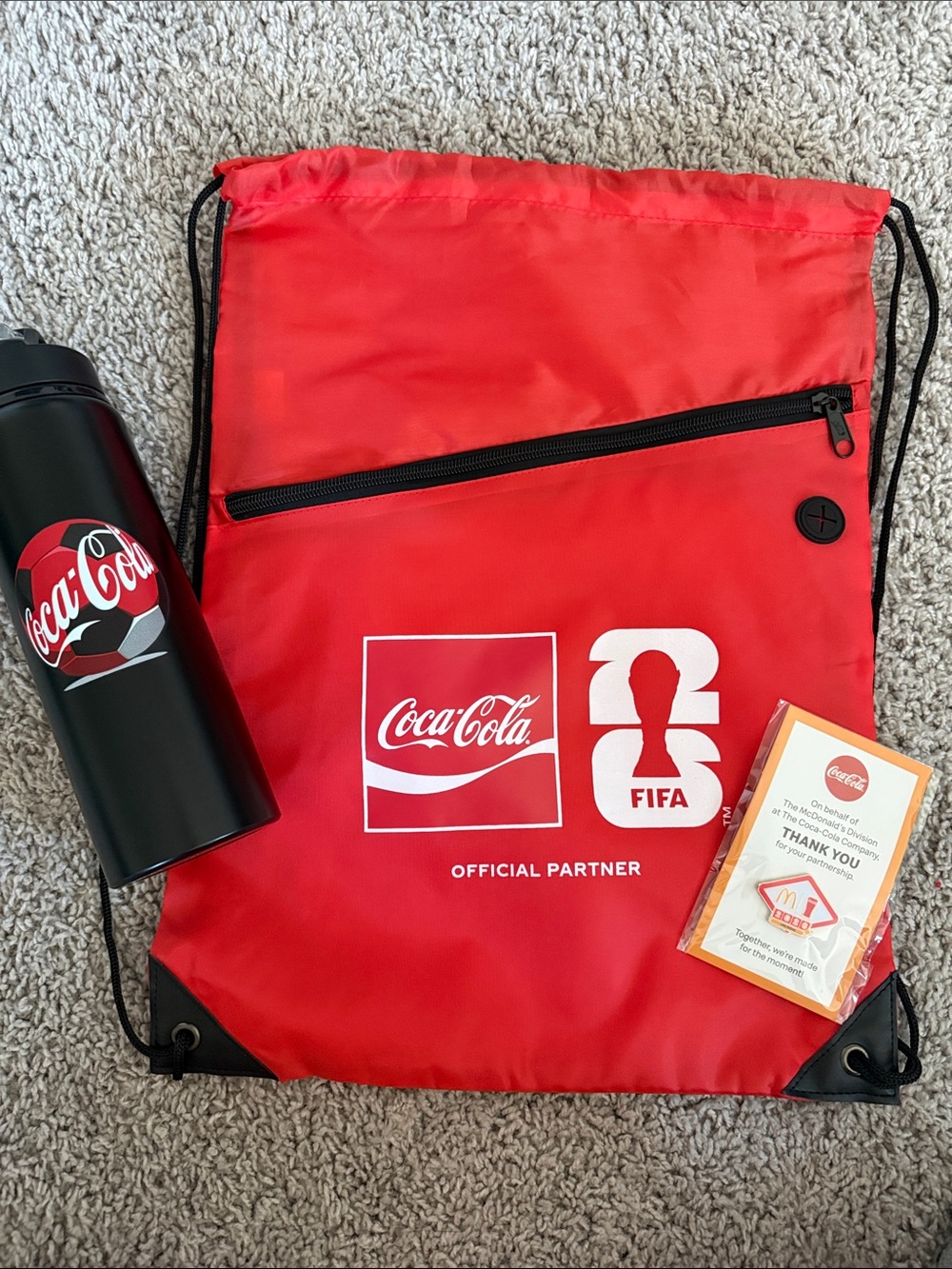 Coca-Cola x FIFA Drawstring & Water Bottle